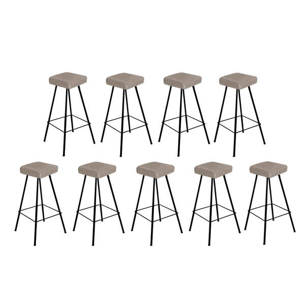 Kit 09 Banqueta Alta Lira Eiffel Industrial Cozinha Bar Balcã