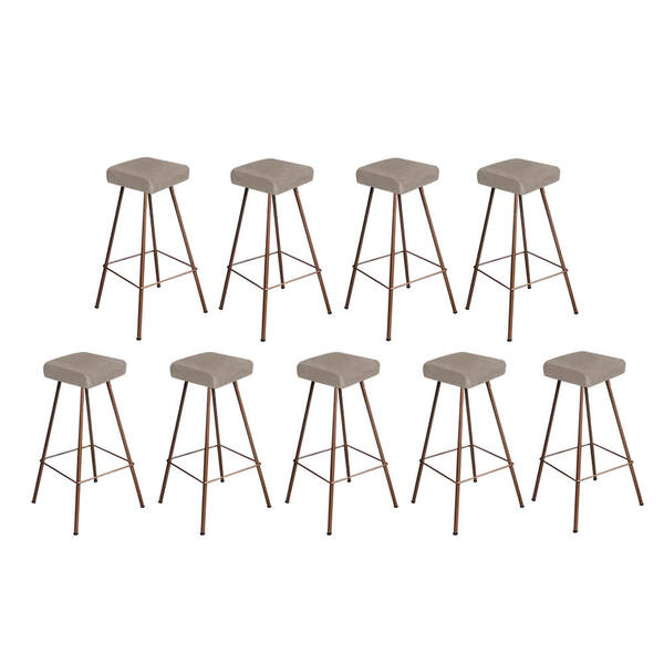 Kit 09 Banqueta Alta Lira Eiffel Industrial Cozinha Bar Balcã