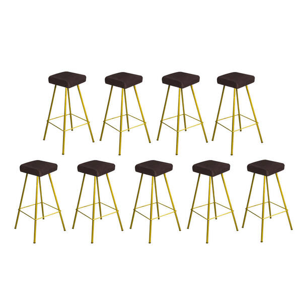 Kit 09 Banqueta Alta Lira Eiffel Industrial Cozinha Bar Balcã