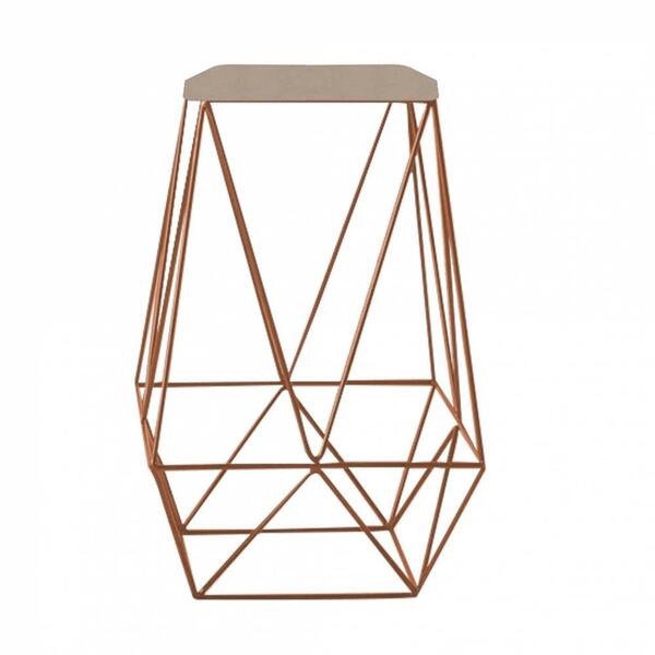 Kit 09 Banqueta Alta Lolli Bronze Suede Bege