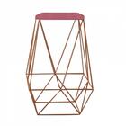 Kit 09 Banqueta Alta Lolli Bronze Suede Rose Gold