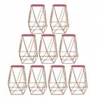 Kit 09 Banqueta Alta Lolli Bronze Suede Rose Gold