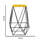 Kit 09 Banqueta Alta Lolli Preto Suede Amarelo