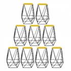 Kit 09 Banqueta Alta Lolli Preto Suede Amarelo