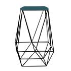 Kit 09 Banqueta Alta Lolli Preto Suede Azul Turquesa