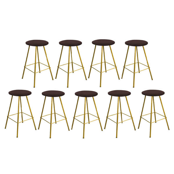 Kit 09 Banqueta Alta Loni Eiffel Industrial Cozinha Bar Balcã