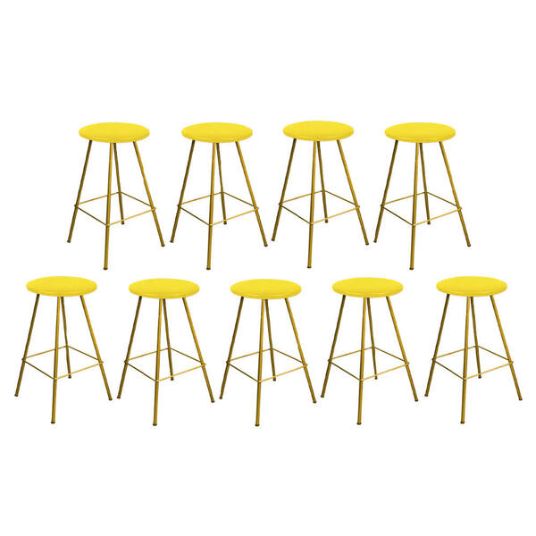 Kit 09 Banqueta Alta Loni Eiffel Industrial Cozinha Bar Balcã
