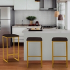 Kit 09 Banqueta Alta Lua Industrial Cozinha Bar Balcão Bistrô