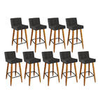 Kit 09 Banqueta Alta Lucy Com Encosto Cozinha Bar Balcão Bist