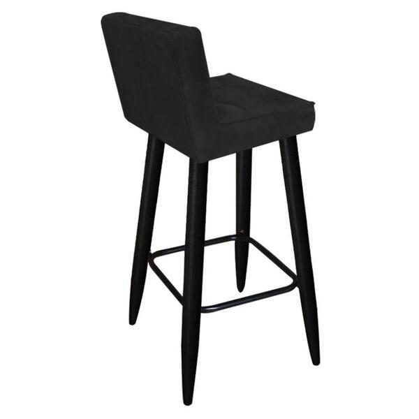 Kit 09 Banqueta Alta Lucy Pé Corino Preto