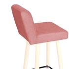 Kit 09 Banqueta Alta Palito Branco Rose Gold