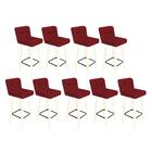 Kit 09 Banqueta Alta Palito Branco Vermelho