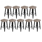 Kit 09 Banqueta Alta Quadrado Luma Para Cozinha Bar Balcão Bi