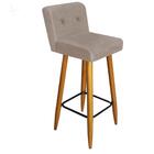 Kit 09 Banqueta Alta Suede Bege