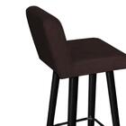 Kit 09 Banqueta Alta Suede Marrom