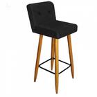 Kit 09 Banqueta Alta Suede Preto