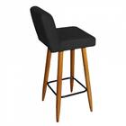 Kit 09 Banqueta Alta Suede Preto