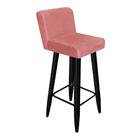 Kit 09 Banqueta Alta Suede Rose Gold