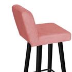 Kit 09 Banqueta Alta Suede Rose Gold