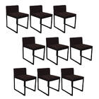 Kit 09 Cadeiraa De Jantar Escritório Recepção Lee Office Indu