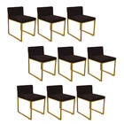 Kit 09 Cadeiraa De Jantar Escritório Recepção Lee Office Indu