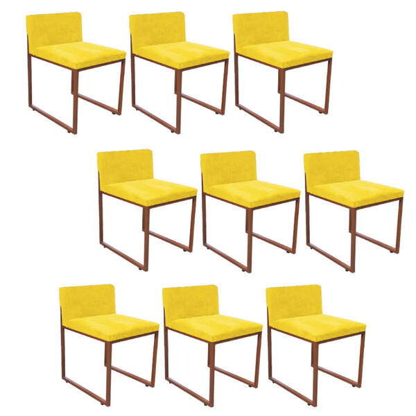 Kit 09 Cadeiraa De Jantar Escritório Recepção Lee Office Indu