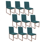 Kit 09 Cadeiras Para Sala De Jantar Escritório Office Stan In