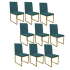 Kit 09 Cadeiras Para Sala De Jantar Escritório Office Stan In