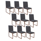 Kit 09 Cadeiras Para Sala De Jantar Escritório Office Stan In