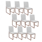 Kit 09 Cadeiras Para Sala De Jantar Escritório Office Stan In