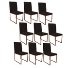 Kit 09 Cadeiras Para Sala De Jantar Escritório Office Stan In