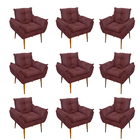 Kit 09 Cadeiras Poltronas Opala Clinica Salão  Balaqui Decor