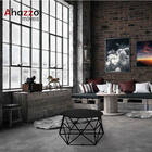 Kit 09 Mesa De Centro Lol Industrial Pé Ferro Preto Tampo Mad