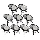 Kit 09 Poltrona Cadeira Suede Branco