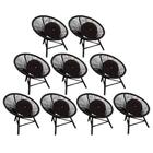 Kit 09 Poltrona Cadeira Suede Marrom