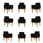 Kit 09 Poltronas Decorativa Reforçada Oferta - Balaqui Decor