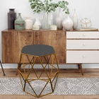 Kit 09 Puff Banqueta Aramado Luna Para Penteadeira Hexágono B