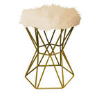 Kit 09 Puff Banqueta Louis Aramado Hexágono Para Penteadeira