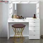 Kit 09 Puff Banqueta Louis Industrial Hexágono Ferro Dourado