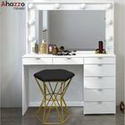 Kit 09 Puff Banqueta Louis Industrial Hexágono Ferro Dourado