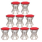 Kit 09 Puff Banqueta Louis Industrial Para Penteadeira Sala H