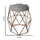 Kit 09 Puff Banqueta Luna Aramado Hexágono Bronze Pelúcia Cin