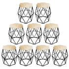 Kit 09 Puff Banqueta Luna Aramado Hexágono Para Penteadeira S