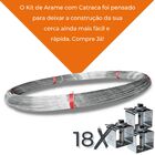 Kit 1000 Metros De Arame Liso Ovalado + 18 Catracas