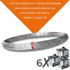 Kit 1000 Metros De Arame Liso Ovalado + 6 Catracas