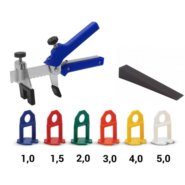 kit 1000 nivela piso fit colors 1 5mm
