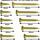 Kit 1000 Parafusos Chip Board 3.5mm Chata Phillips Madeira