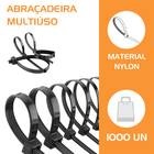 Kit 100 Abraçadeira Nylon Cinta Fita Amarração Presilha 10cm