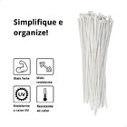 Kit 100 Abraçadeiras De Nylon Fita Hellerman 200x2,5mm Branca