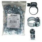 Kit 100 Abraçadeiras Rosca Sem Fim Galvanizada 10mm X 13mm 3/